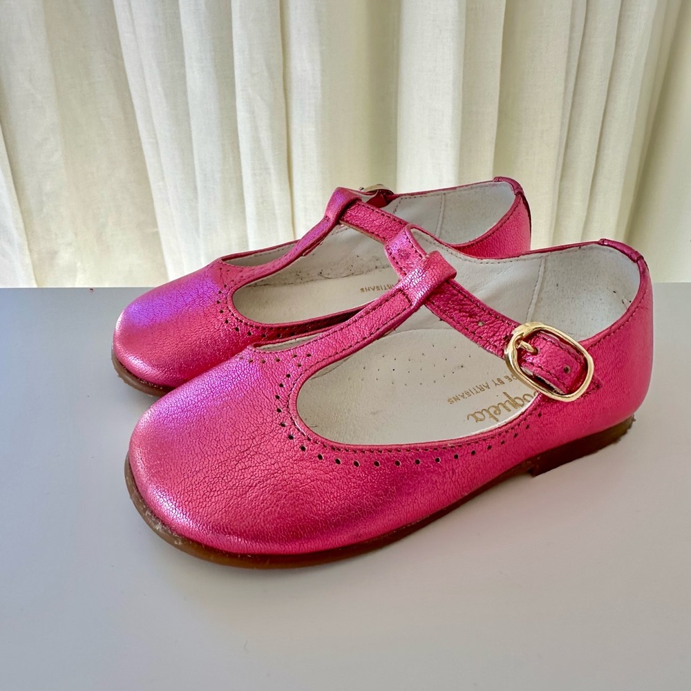 NWOT La Coqueta Leather T-Bar Shoes